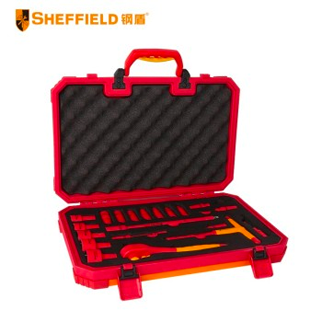 钢盾SHEFFIELD 12.5MM系列绝缘套筒组套(吹塑盒)