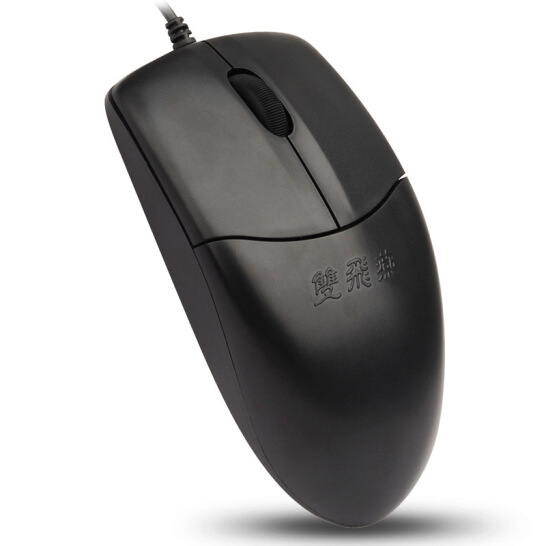 双飞燕（A4TECH) OP-520NU 鼠标 有线鼠标 办公鼠标 便携鼠标 对称鼠标 黑色