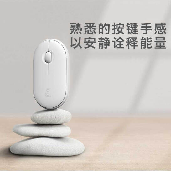 罗技（Logitech）Pebble鹅卵石 鼠标 无线蓝牙鼠标 办公鼠标 轻音鼠标 女性鼠标 便携鼠标 对称鼠标 石墨黑