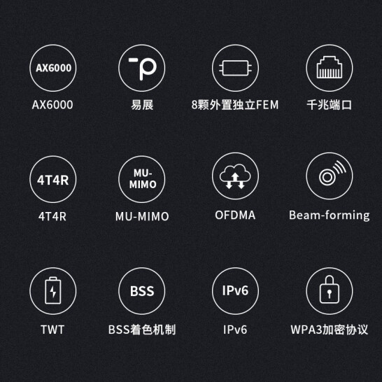TP-LINK AX6000双频全千兆无线路由器 WiFi6 高速网络 智能游戏路由 XDR6030易展版