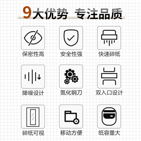 晨光(M&G) 4级保密办公家用碎纸机（单次5张 持续5分钟 15L 可碎卡、光盘、书钉）AEQN8904